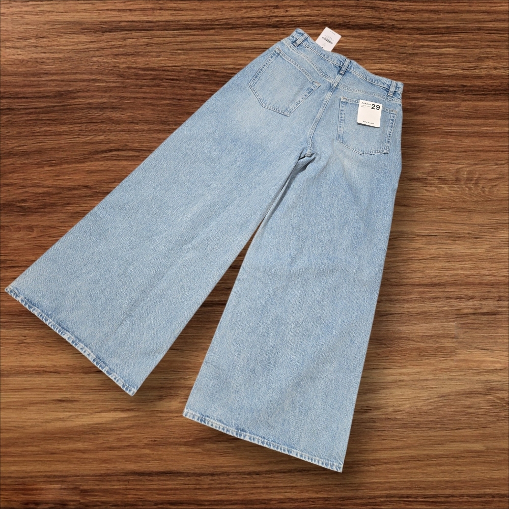 Reformation Addyson Light Blue Ultra Wide Leg Flare Jeans NWT - Picture 5 of 8